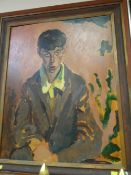 A large oil on board of a figure by JOHN CHERRINGTON