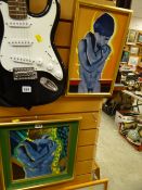 Two oils on board of figures by JOHN CHERRINGTON