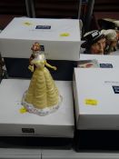 Five boxed Royal Doulton Walt Disney Showcase collection figures - 'Snow White', 'Belle', '