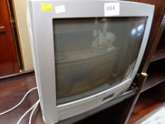 A silver retro Wharfdale TV
