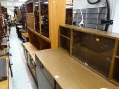 A vintage sideboard & a late twentieth century lounge unit