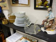 Good parcel of Meakin 'Maidstone' dinnerware - three sizes of plates, bowls, two tureens and jug etc