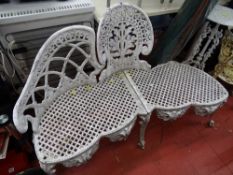 Ornate metal garden bench (one back section missing)