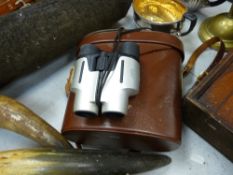 Pair of cased Swift binoculars and a pair of Goldline binoculars