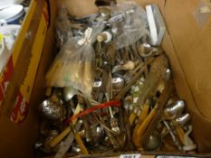 Large quantity of vintage and later cutlery etc