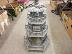 Vintage style pagoda shaped birdcage