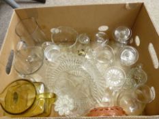 Box of vintage glassware