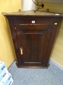 Vintage oak wall hanging corner cupboard