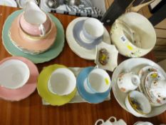Wade lustre salad bowl and servers, a harlequin part teaset etc