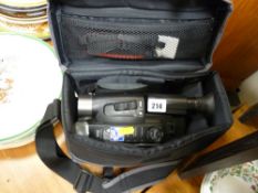 Cased JVC 44x digital zoom video camera