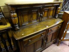Polished wood buffet sideboard