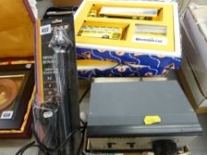 Boxed Clipper power control unit, still packaged car aerial and a boxed set of Weetabix