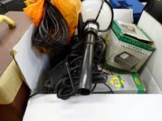 Box of various electrical items etc E/T
