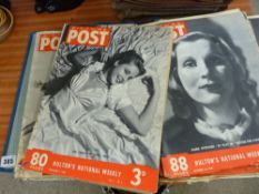 Parcel of Picture Post magazines, late 1930's dates along with a copy of The Argonaut, Californian