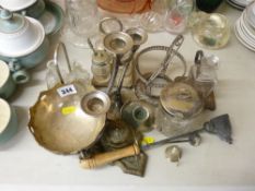 Mixed selection of vintage EP and brassware
