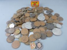 Parcel of mixed country silver and bronze coinage