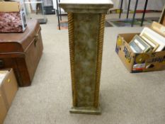Marble effect and gilt decorated planter stand