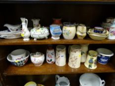 Large parcel of mixed pottery, china and silver lustre etc (top two shelves)