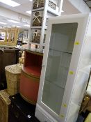 Parcel of furniture including square woven basket and one other, loom style bedside cabinet, small