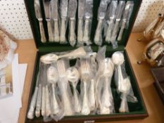 Canteen of all-metal King's pattern plated cutlery