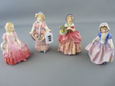 Four Royal Doulton figurines - 'Lucy Ann' HN1502, 'Rose' HN1368, 'Cissie' HN1809 and 'Dinky Doo'