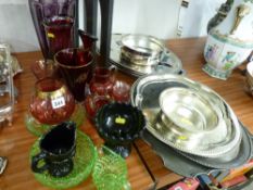 Parcel of art and other coloured glassware