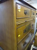 Two over three drawer chest with slider