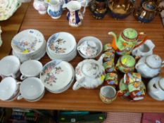 Parcel of Oriental eggshell tea and coffeeware in two patterns