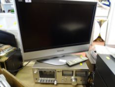 Panasonic Viera flatscreen TV and a Sony stereo cassette deck TC-K1A E/T