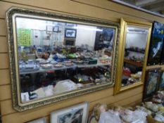 Two gilt framed bevelled wall mirrors
