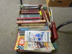 Mixed box of motor magazines and books with others
