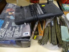Boxed video games system, a parcel of Hornby 00 curved and straight rails and an old boxed Rolls