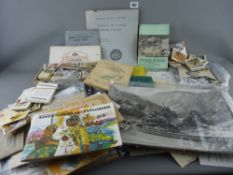 Mixed quantity of vintage stamps, first day covers, ephemera, cigarette and tea cards etc