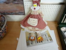 Dressed duck humorous doll with Pince-nez glasses