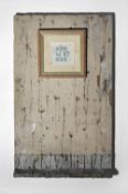 BOURDON BRINDILLE reinforced concrete, resin & cross-stitch wall-hung sculpture (inc. fittings) - '