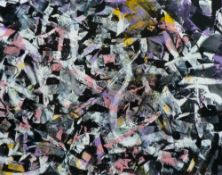 TERRY RYALL framed oil based monoprint - 'Winter 17-18 (Nightfall)', 53.5 x 43.5cms These two mono-