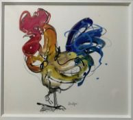 PENELOPE TIMMIS framed ink & crayon - 'Walter', 26 x 36 inches Walter - another one of Penelope