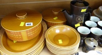 A selection of Denby & Hornsea 1970s pottery dinnerware