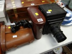 A 1920s Walter Talbot Berlin SLR Graflex-style camera with a Ross London lens no. 96111