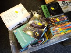 A crate of various DVDs including Laurel & Hardy collection, Green Wing etc