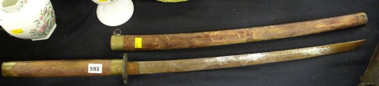 A reproduction Samurai sword