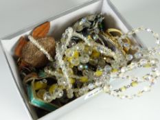 Box of various costume jewellery