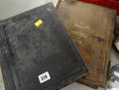 Vintage brass bound Welsh Bible together with a copy of the new testament in Welsh