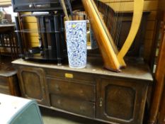 Vintage oak mirror backed sideboard