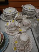 Collection of various patterned Staffordshire tea & dinnerware