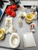 Small parcel of crestedware china etc