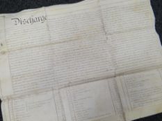 Nineteenth century indenture & discharge document relating to John Comley Olive