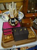 Collection of wooden & other boxes