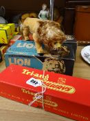 A boxed Triang model of The Princess Elizabeth locomotive together with a boxed mechanical tiger & a