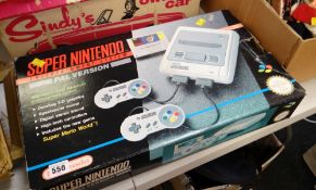 Vintage super Nintendo entertainment system & games